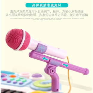 宝宝儿童电子琴玩具带话筒1-3-6岁婴幼儿初学女孩钢琴玩具可充电2