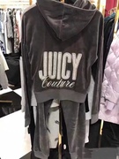 juicy春秋jc天鹅绒，套装烫钻字母，修身运动时尚收口套装