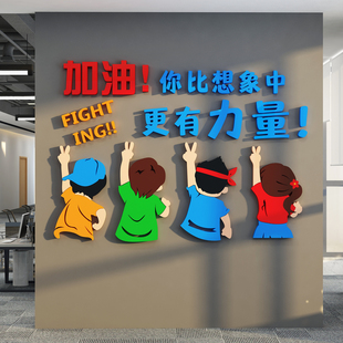 办公司室墙面装饰布置企业文化，设计会议进门形象背景励志标语贴画