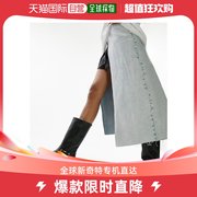 香港直邮潮奢topshop女士，premium红宝石色皮质骑士，靴子(黑色)