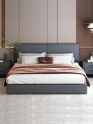 高箱体床储物床现代简约科技布艺床1.8m实木床主卧大床气压收纳床