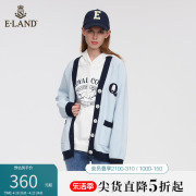 eland衣恋玫瑰花，宽松针织衫开衫，上衣外套女