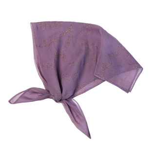 gleerainbow雾紫色，烫钻真丝乔其纱超薄性感，方巾透视头巾丝巾