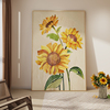 客厅装饰画奶油风向日葵花卉大幅落地画高级感挂画沙发背景墙壁画
