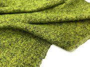 进口垂感 苔藓绿粗纺编织羊毛呢毛料面料秋冬外套大衣设计师布料