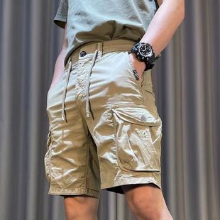 夏季新款工装短裤男纯棉休闲时尚百搭马裤多口袋宽松潮流五分中裤
