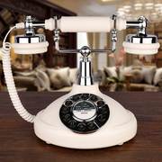 欧式仿古电话机座机家用办公固定电话老式按键复古一键重拨电话