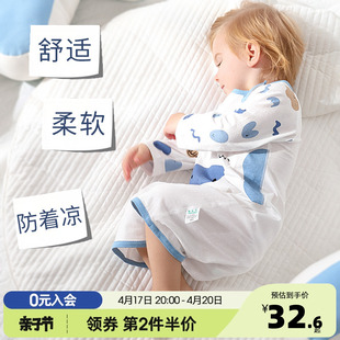 宝宝睡衣婴儿睡袍夏季薄款纯棉，a类婴幼儿连体空调服男童儿童睡裙