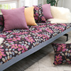 瑞典美式轻奢四季通用时尚紫色沙发垫北欧现代全棉盖布艺防滑坐垫