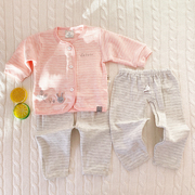 乐比拉 新生儿和尚服纯棉内衣婴儿衣服春秋装0-3初生宝宝套装冬季