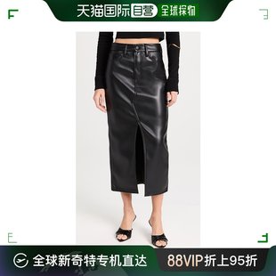 香港直邮潮奢 GOOD AMERICAN 女士 前开衩中长半身裙 GAMER30947