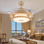 中式风扇灯餐厅隐形扇客厅现代时尚电扇灯卧室家用简约吊灯风扇灯