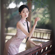 新中式民国风改良无袖旗袍连衣裙高级感夏季年轻款复古日常小个子