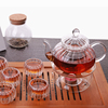南瓜条纹花茶壶茶具，耐热玻璃客厅茶壶，套装家用玻璃家用创意