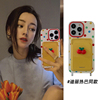 玩胜迪丽热巴同款甜妹樱桃波点卡套，挂绳iphone15promax苹果14手机壳，1515pro女12立体13pm硅胶创意软壳