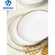 高档德梵蒂碗碟套装，家用景德镇骨瓷碗筷，陶瓷器56头套碗盘子中式