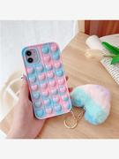 适用Iphone pop it Bubble Phone Case 7 X XR 11 13爱心手机壳12mini爱心解压捏捏xsmax 12promax