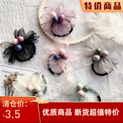 韩国进口花朵蝴蝶结儿童发圈，大人少女皮筋女童发饰，唯美扎发绳发夹