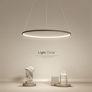 简约现代吊灯led餐厅灯，创意圆形设计师卧室灯，客厅书房灯中山灯具