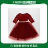 日本直邮catherinecottage儿童，透视蕾丝七分袖，连衣裙优雅可爱