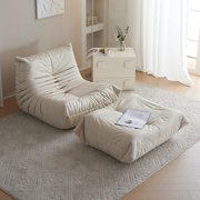 毛毛虫脚蹬小户型家用轻奢客厅单人小凳子北欧卧室，小沙发边凳网红
