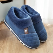 男式棉拖鞋包跟冬季保暖加厚底防滑情侣特大码加大号室内家居厚底