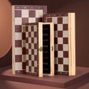 木制折叠棋，国际象棋木材品质，磁性国际象棋玩具