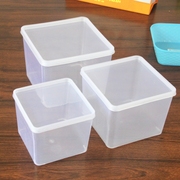 唯真百货正方形塑料调料罐，有盖分装保鲜盒食品包装盒豆乳蛋糕盒