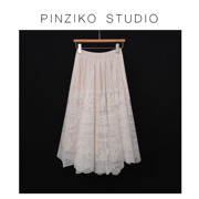 pinziko大兔子夏季百搭时尚法式优雅气质设计轻奢半身裙