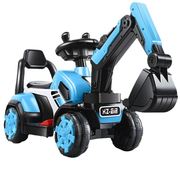 儿童挖掘机可坐可骑大号电动玩具车挖土机钩机滑行车男孩工程