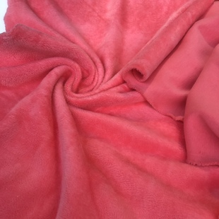 西瓜粉红弹力一体绒不倒绒，宽幅1.8米秋冬卫衣，裤子外套面料柔软厚
