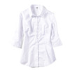 2023春夏中袖工作服白衬衫女士七分袖韩版修身百搭显瘦职业装