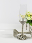欧式婚礼香槟杯创意高脚水晶玻璃杯新娘结婚交杯酒高档对杯套装