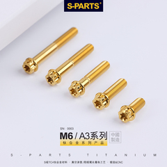 S-PARTS/A3 标准头M6*12/15/20mm 钛合金螺丝摩托电动机车 斯坦