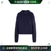 香港直邮AMI 深蓝色女士针织衫/毛衣 UKS033-KN0022-430