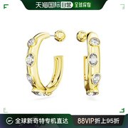 swarovski施华洛世奇耳环男女款，金色时尚优雅镶钻水晶