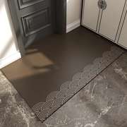 新中式客厅门口地垫进门入户门垫pu皮革门厅地毯防U水可擦免洗裁