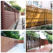 户外围墙护栏防腐木栅栏花园，围栏加厚院子篱笆室外实木别墅栏杆