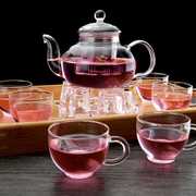 整套耐热玻璃茶壶加厚茶具套装花茶壶可加热耐高温过滤透明泡茶壶