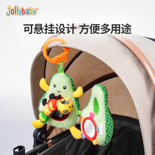 jollybaby毛毛虫吃水果挂件新生，婴儿益智玩具12月6宝宝，车床挂摇铃