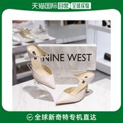 自营|ninewest玖熙高跟鞋女士，米白色休闲个性百搭时尚nw353