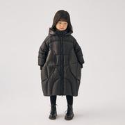 女童装羽绒棉衣2022韩国定制高端儿童，加厚保暖中长款棉袄