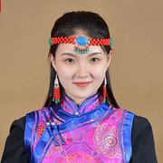 藏族头饰女舞蹈演出少数民族耳环，成人儿童蒙古族服装配饰手工拍照