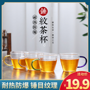 玻璃茶杯花茶小杯子耐热小号杯功夫茶具配件透明品茗杯带把咖啡杯