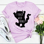高货大码欧美t恤女学生女装创意搞怪猫咪 Women Tshirts2024TEMU