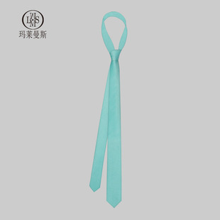 小领带男西装衬衫装饰女韩版细窄款5CM时尚蓝绿色休闲年轻学院风
