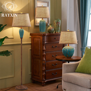 美式复古落地灯客厅卧室现代简约北欧式温馨台灯地灯成套灯具组合