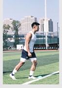 chdfootball原创潮流美式假两件短裤，健身休闲透气速干运动短裤