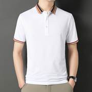 时尚修身韩版男士短袖丝光棉夏季青年休闲宽大码松体恤恤衫