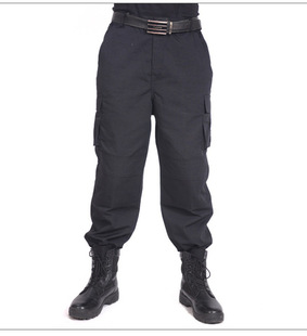 春秋保安服黑色冬季战术，裤网格耐磨2物业长裤男女工作服